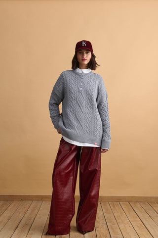 karavan clothing fashion KRVN well i did fall winter 24 25 christmas edition eloise pullover grey