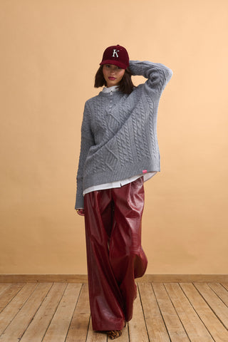 karavan clothing fashion KRVN well i did fall winter 24 25 christmas edition eloise pullover grey