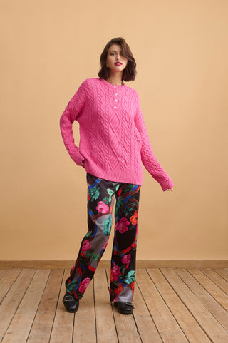 karavan clothing fashion KRVN well i did fall winter 24 25 christmas edition eloise pullover pink