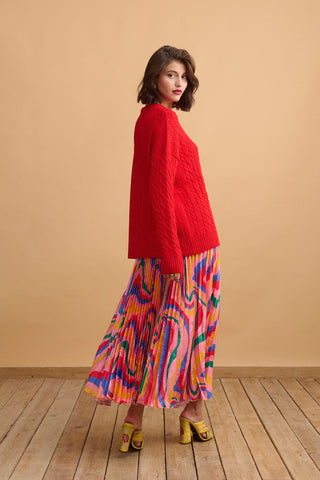 karavan clothing fashion KRVN well i did fall winter 24 25 christmas edition eloise pullover red