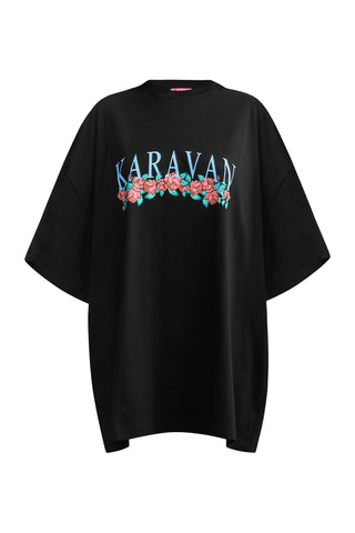 karavan clothing fashion well i did fall winter 24 25 elvira tee black logo