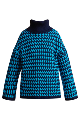 karavan clothing fashion well i did fall winter 24 25 envira knitted sweater blue