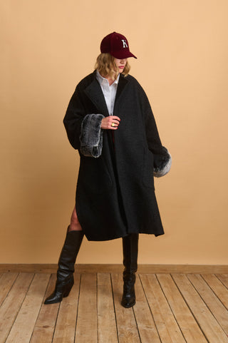 karavan clothing fashion well i did fall winter 24 25 giuliana coat black