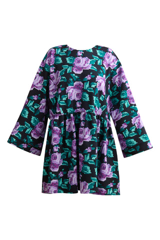 karavan clothing fashion well i did fall winter 24 25 hadley mini dress floral purple black