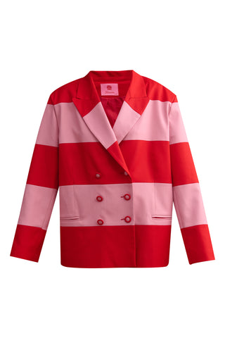 karavan clothing fashion well i did fall winter 24 25 hayley blazer pink red