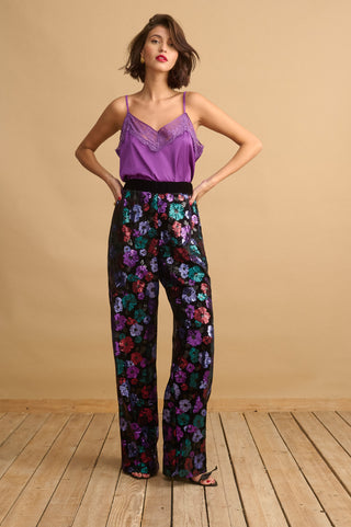 karavan clothing fashion KRVN well i did fall winter 24 25 christmas edition ioli trousers black magenta