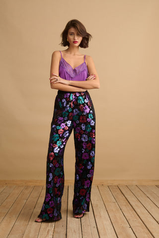 karavan clothing fashion KRVN well i did fall winter 24 25 christmas edition ioli trousers black magenta