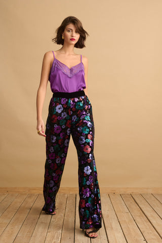 karavan clothing fashion KRVN well i did fall winter 24 25 christmas edition ioli trousers black magenta