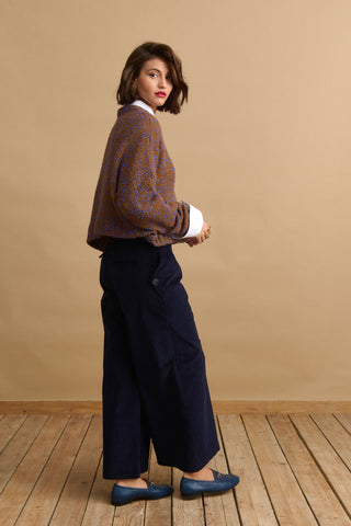 karavan clothing fashion KRVN well i did fall winter 24 25 janine corduroy trousers blue