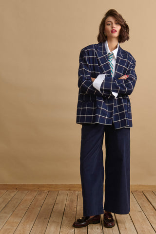 karavan clothing fashion KRVN well i did fall winter 24 25 luna blazer blue checked