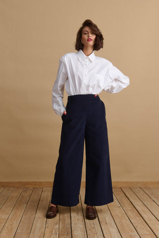 karavan clothing fashion KRVN well i did fall winter 24 25 janine corduroy trousers blue