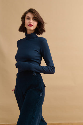 karavan clothing fashion KRVN well i did fall winter 24 25 silvia top blue