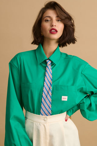 karavan clothing fashion KRVN well i did fall winter 24 25 jasmin shirt green