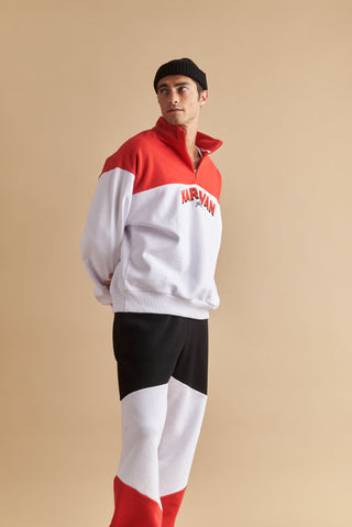 karavan clothing well i did fall winter 24 25 men collection gareth sweater red white logo