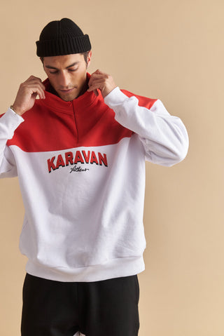 karavan clothing well i did fall winter 24 25 men collection gareth sweater red white logo