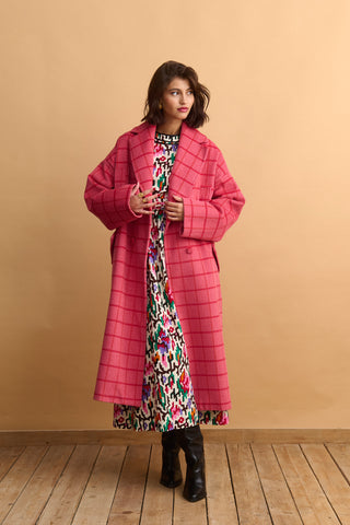 karavan clothing fashion KRVN well i did fall winter 24 25 christmas edition andie coat pink