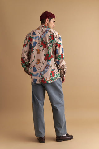 karavan clothing well i did fall winter 24 25 men collection jose shirt roses pattern