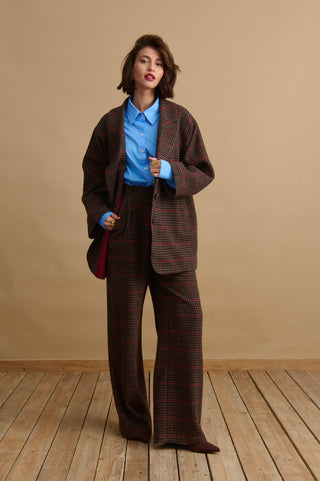 karavan clothing fashion KRVN well i did fall winter 24 25 ariana blazer checked brown