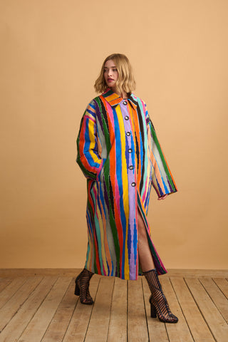 karavan clothing fashion well i did fall winter 24 25 karter coat multicolor