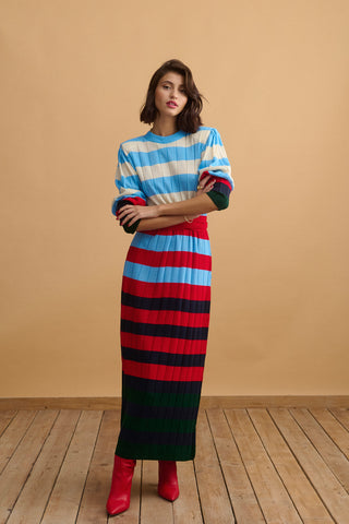 karavan clothing fashion well i did fall winter 24 25 kimora knitted dress multicolor