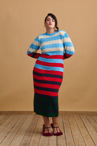 karavan clothing fashion well i did fall winter 24 25 kimora knitted dress multicolor