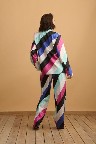 karavan clothing fashion KRVN well i did fall winter 24 25 christmas edition kim blazer stripes tie dye colors