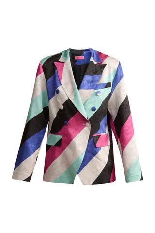 karavan clothing fashion KRVN well i did fall winter 24 25 christmas edition kim blazer stripes tie dye colors