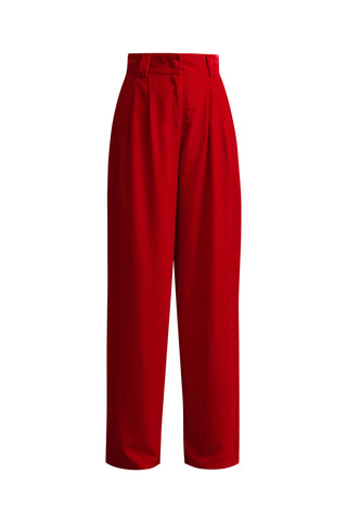 karavan clothing fashion KRVN well i did fall winter 24 25 christmas edition lauren trousers red