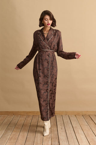 karavan clothing fashion KRVN well i did fall winter 24 25 lorita dress brown