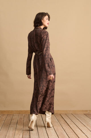 karavan clothing fashion KRVN well i did fall winter 24 25 lorita dress brown