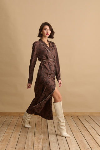 karavan clothing fashion KRVN well i did fall winter 24 25 lorita dress brown