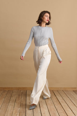 karavan clothing fashion KRVN well i did fall winter 24 25 paula trousers ivory