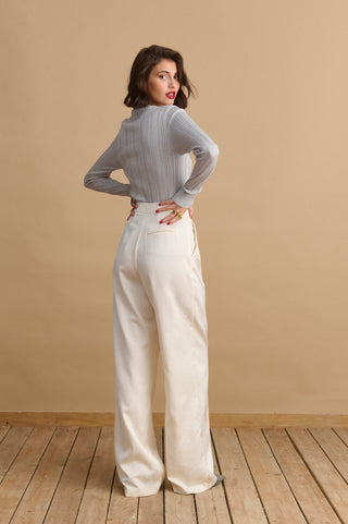 karavan clothing fashion KRVN well i did fall winter 24 25 paula trousers ivory