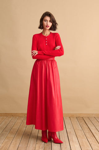 karavan clothing fashion KRVN well i did fall winter 24 25 angelina skirt red