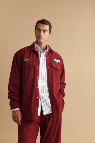 karavan clothing well i did fall winter 24 25 men collection luke shirt bordeaux