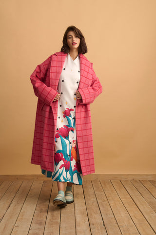 karavan clothing fashion KRVN well i did fall winter 24 25 christmas edition andie coat pink