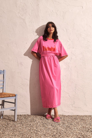 karavan clothing fashion spring summer 24 collection weekendwear maria dress pink