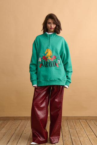 karavan clothing fashion well i did fall winter 24 25 elianna trousers bordeaux faux leather