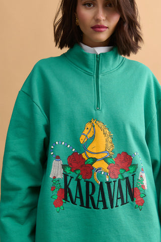 karavan clothing fashion well i did fall winter 24 25 maisie sweater green