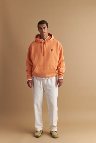 karavan clothing well i did fall winter 24 25 men collection mikel hoodie orange