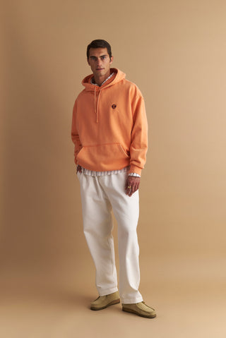 karavan clothing well i did fall winter 24 25 men collection mikel hoodie orange