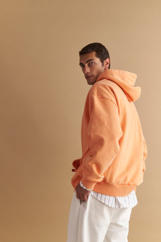 karavan clothing well i did fall winter 24 25 men collection mikel hoodie orange