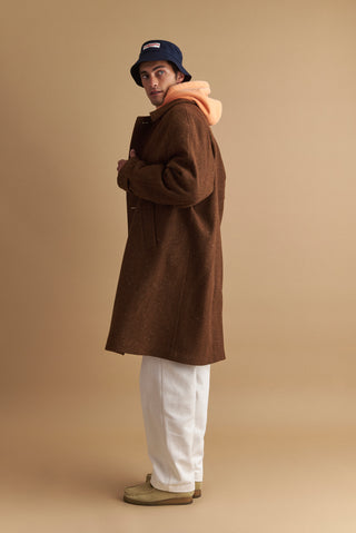 karavan clothing well i did fall winter 24 25 men collection lamine coat brown