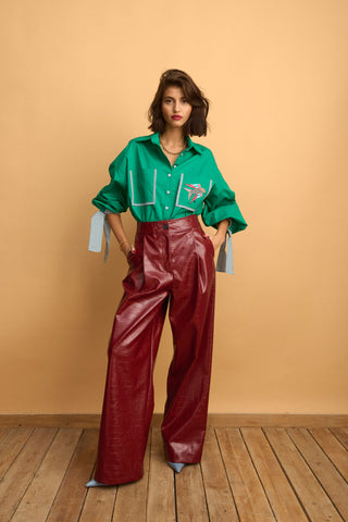 karavan clothing fashion well i did fall winter 24 25 milena shirt green