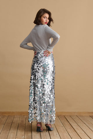 karavan clothing fashion KRVN well i did fall winter 24 25 christmas edition bonnie skirt silver