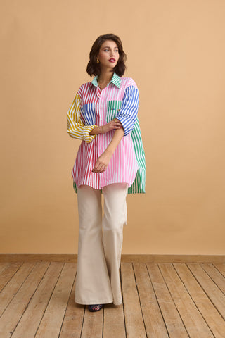 karavan clothing fashion well i did fall winter 24 25 nadine shirt stripes multicolor