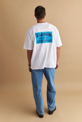 karavan clothing well i did fall winter 24 25 men collection nelson tee blue logo