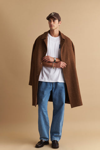 karavan clothing well i did fall winter 24 25 men collection lamine coat brown