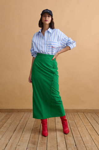 karavan clothing fashion well i did fall winter 24 25 novah skirt green corduroy