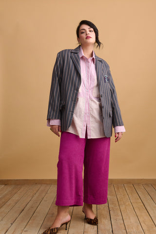 karavan clothing fashion well i did fall winter 24 25 demi blazer stripes